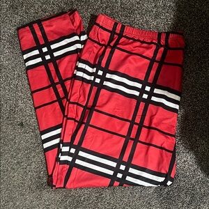 Red Plaid Woman leggings